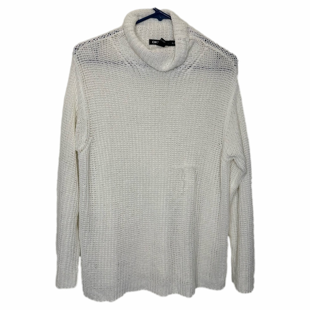 DKNY Jeans White Knit Blouse Size SP